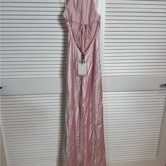 Reformation Jeany Silk Dress in Cherry Blossom Brand New - Picture 7 of 8